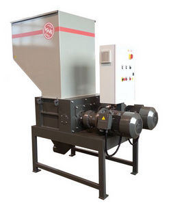 four-shaft shredder / tire / for PET bottles / for cardboard