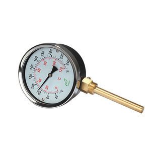 hot water thermometer / bimetallic / dial / screw-in