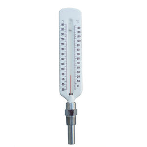 liquid thermometer / direct-reading / insertion / with thermowell