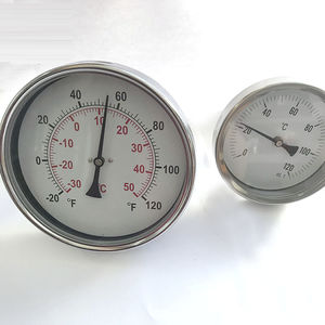 bimetallic thermometer / analog / fixed / with temperature probe