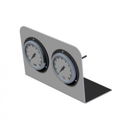 dial pressure gauge and thermometer