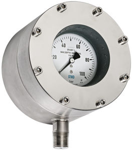 analog pressure gauge / Bourdon tube / for marine applications