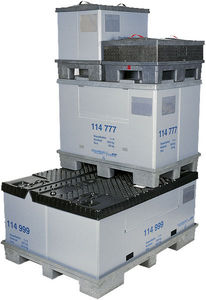 plastic pallet box / storage / heavy haul / with lid