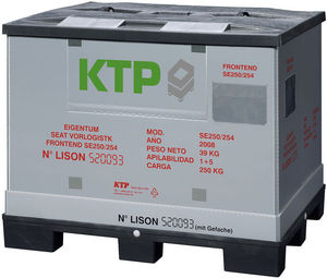 plastic pallet box / storage / with lid / folding