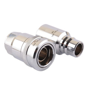 quick coupling / straight / hydraulic / brass
