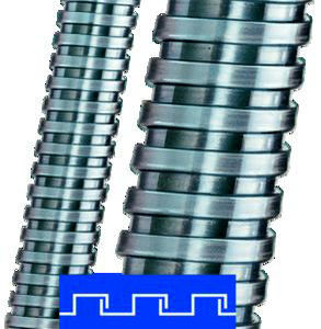 corrugated conduit / for cables / for electrical cables / galvanized steel