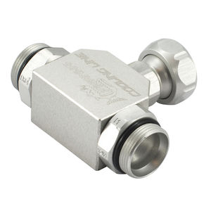 threaded fitting / T / hydraulic / male-female