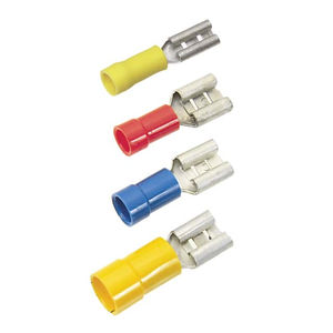 female solderless terminal / quick-disconnect / tubular / insulated