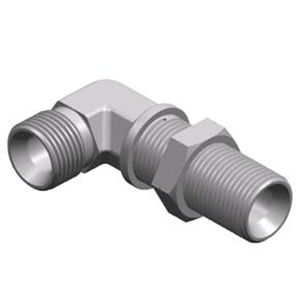 extended fitting / threaded / 90° angle / hydraulic