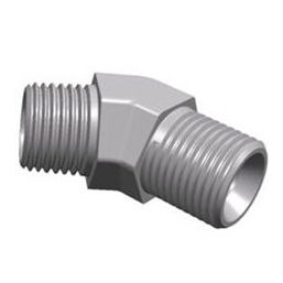 threaded fitting / 45° angle / hydraulic / male-male