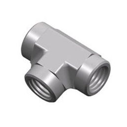 tapped fitting / T / hydraulic / female
