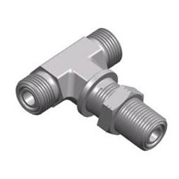 bulkhead fitting / threaded / T / hydraulic