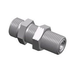 bulkhead fitting / threaded / straight / hydraulic
