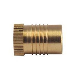 threaded insert / press-in / brass / for plastics