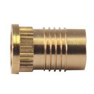 threaded insert / press-in / brass / for plastics