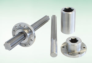 linear shaft / splined / steel / with linear motion