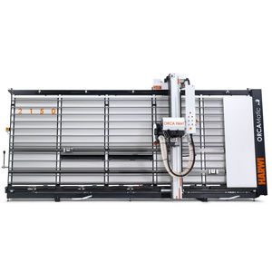 vertical sawing machine / panel / for plastics / semi-automatic