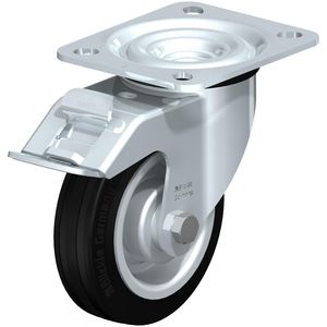 swivel caster / rod / low-noise / steel