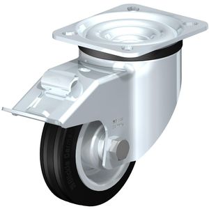swivel caster / rod / low-noise / steel