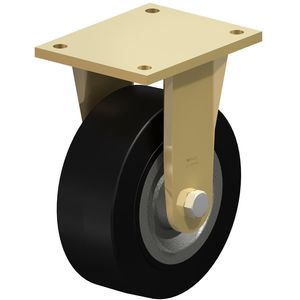fixed caster / base plate / very heavy-duty / low-noise