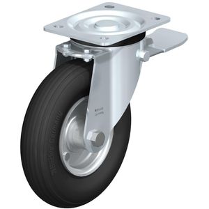 swivel caster / rod / steel / pressed steel
