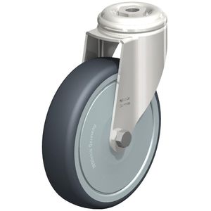 swivel caster / rod / light-duty / thermoplastic