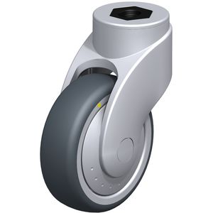 swivel caster / rod / non-marking / polypropylene