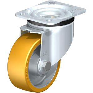 swivel caster / base plate / ball bearing / solid