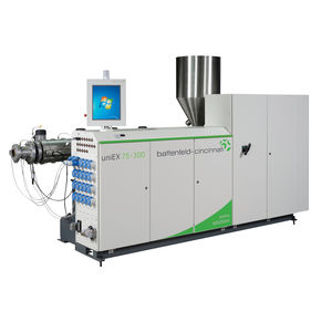 single-screw extruder / for thermoplastics / for pipe extrusion
