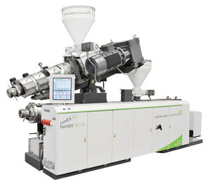 parallel twin-screw extruder / for PVC / for pipe extrusion