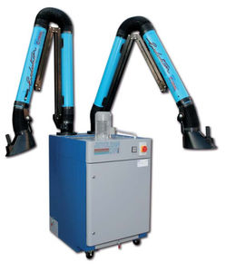 mobile fume extractor / welding / cartridge / with extraction arm