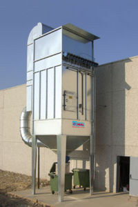cartridge dust collector / pulse-jet backflow / modular / for wood dust