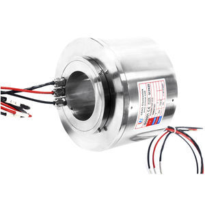 through-bore slip ring / for marine applications / for rotary tables / for packaging