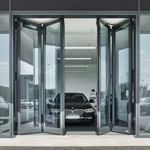 fold-up doors / folding / aluminum / glass