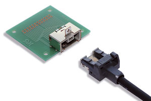 data connector / USB / rectangular / screw