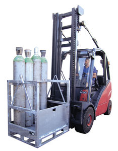workshop cabinet / floor-mounted / galvanized steel / for gas bottles