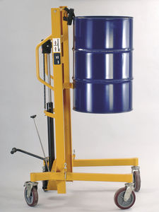 manual stacker truck / walk-behind / for drums / loading
