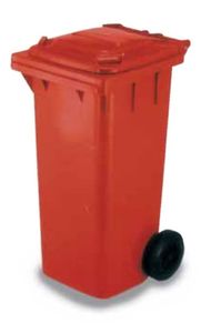 plastic waste container / for urban waste / 2-wheel