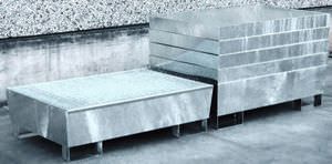 2-drum containment bund / multi-use / galvanized steel / rigid