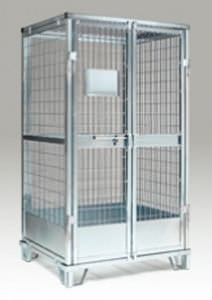 steel crate / wire mesh / transport / lockable