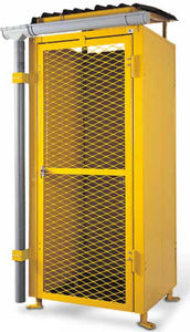 storage cabinet / floor-mounted / steel / for gas bottles