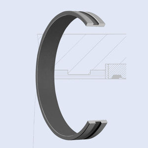spring-loaded seal / U-shaped / rubber / PTFE