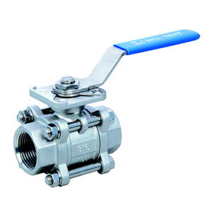 ball valve / lever / threaded / 3-piece