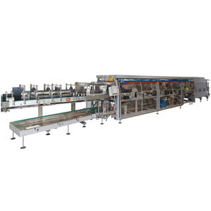 heat-shrink film tray packer sleeve wrapping machine / automatic / beverage / bottle