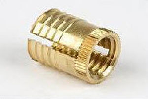 press-in insert / brass / round / for plastics