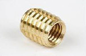 threaded insert / self-tapping / brass / round