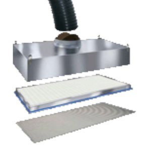 air filter / HEPA / panel / stainless steel