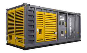 air compressor / stationary / diesel engine / screw