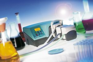 chemical pump / with DC motor / peristaltic / laboratory