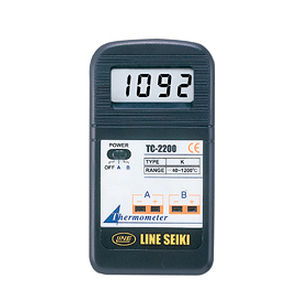 thermocouple thermometer / digital / portable / dual-channel